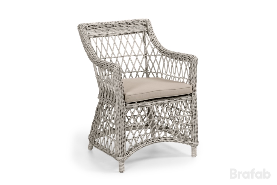 Beatrice karmstol - vit/beige dyna