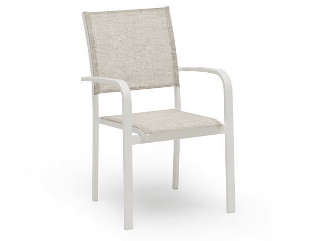 Hånger stapelstol - vit/beige