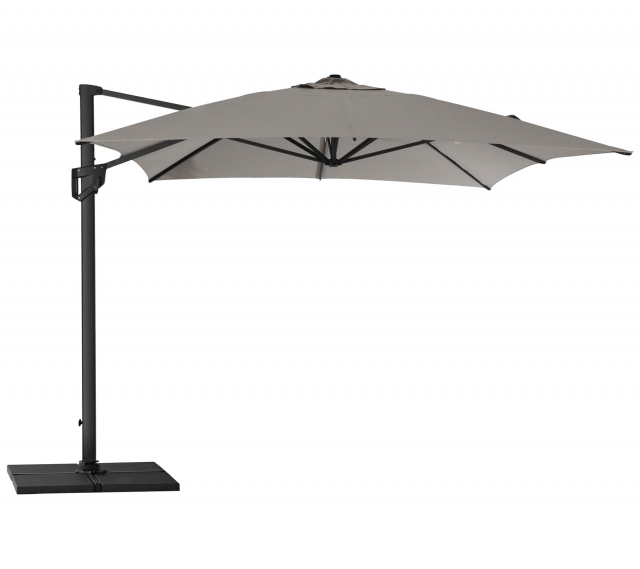 Hyde luxe hanging parasoll 3x4 m - grey