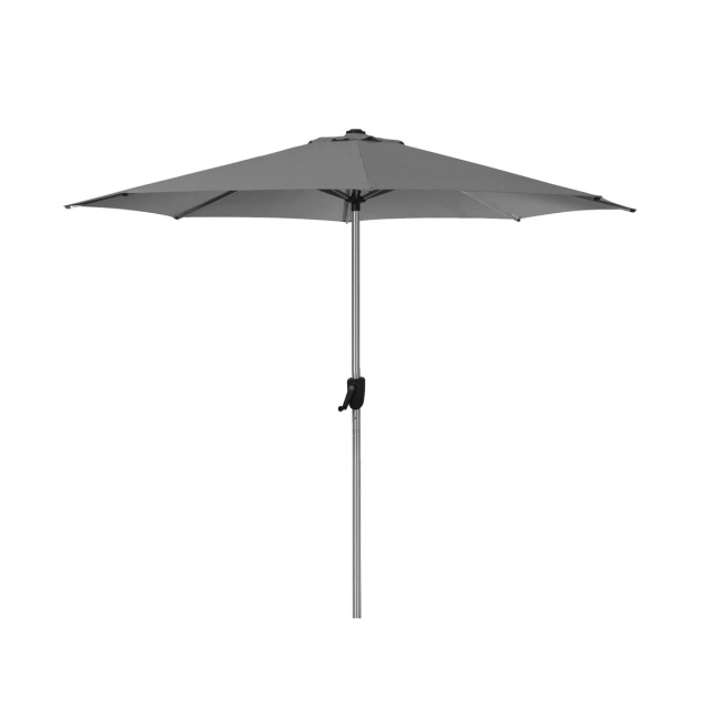Sunshade parasoll m/vev Ø 3 m - silver matt/dusty white