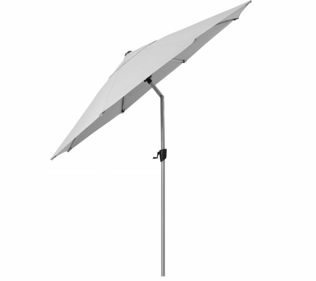 Sunshade parasoll m/tilt Ø 3 m - silver matt/dusty white