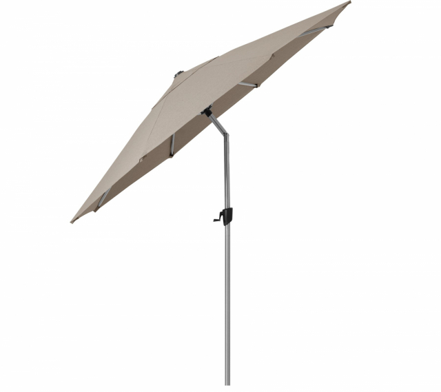 Sunshade parasoll m/tilt Ø 3 m - silver matt/taupe