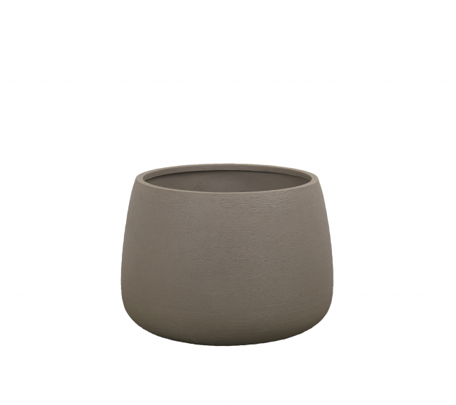 Soil kruka rund, mellan - taupe structure