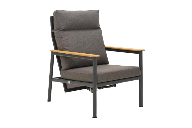 Gordon fåtölj, fällbar - antracit/soft dusk dyna