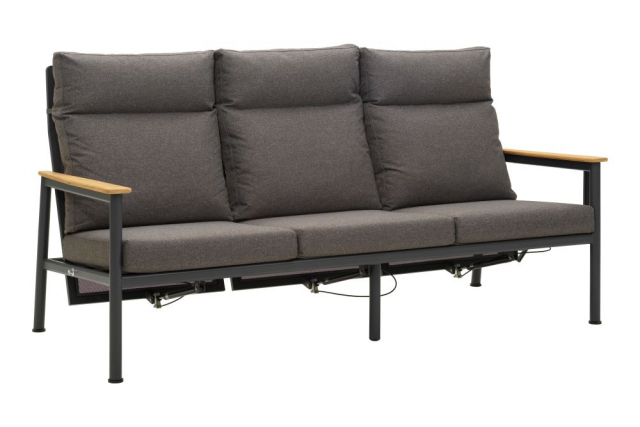 Gordon 3-sits soffa, fällbar - antracit/soft dawn dyna