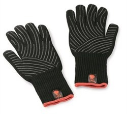 Premium Grillhanskar - S/M - black/red