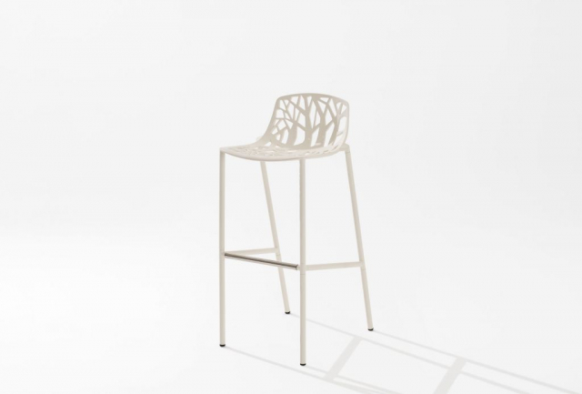 Forest barstol låg sh 65 cm låg rygg - vit