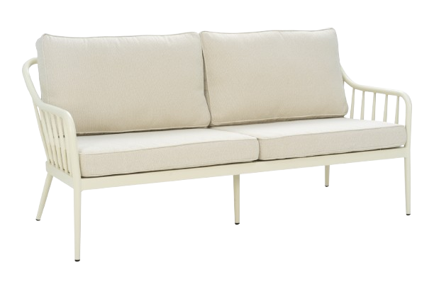 Coleville 3-sits soffa - pearl white/dot beige dyna