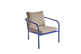 Bendt fåtölj - indigo blue/teddy beige dyna