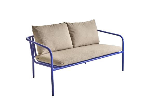 Bendt 2-sits soffa - indigo/teddy beige dyna
