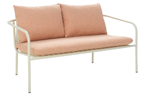 Bendt 2-sits soffa - pearl white/teddy orange dyna