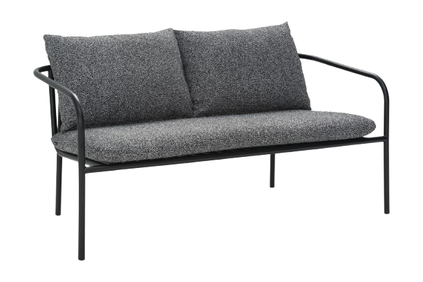 Bendt 2-sits soffa - black/teddy ant dyna