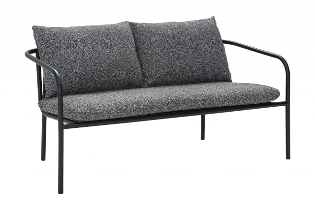 Bendt 2-sits soffa - black/teddy ant dyna