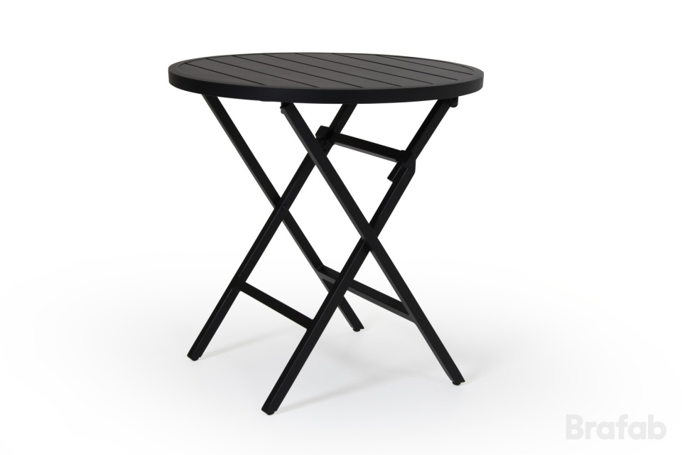 Wilkie fällbart cafébord Ø 72 H73 cm - matt svart
