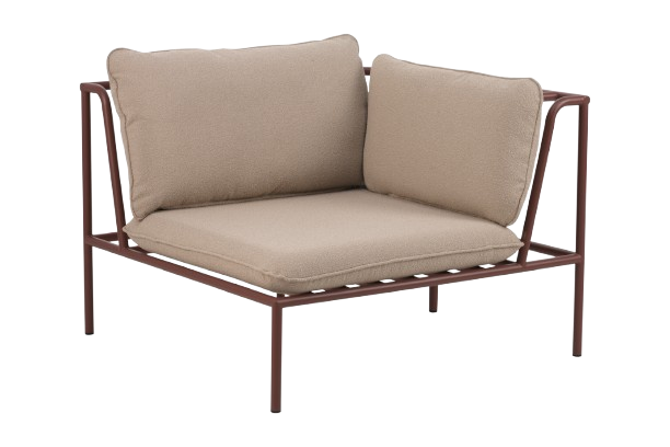 Collier hörndel - zin red/teddy beige dyna