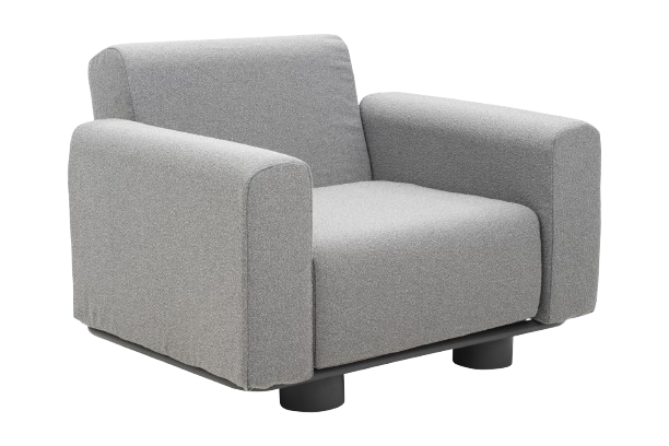 Bolster fåtölj - antracit/teddy grey