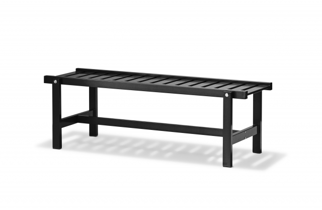 Bänk aluminium - svart
