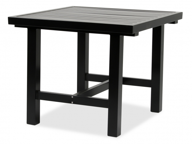 Bord aluminium 85x80 cm - svart