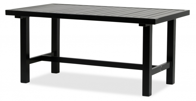 Bord aluminium 142x80 cm - svart