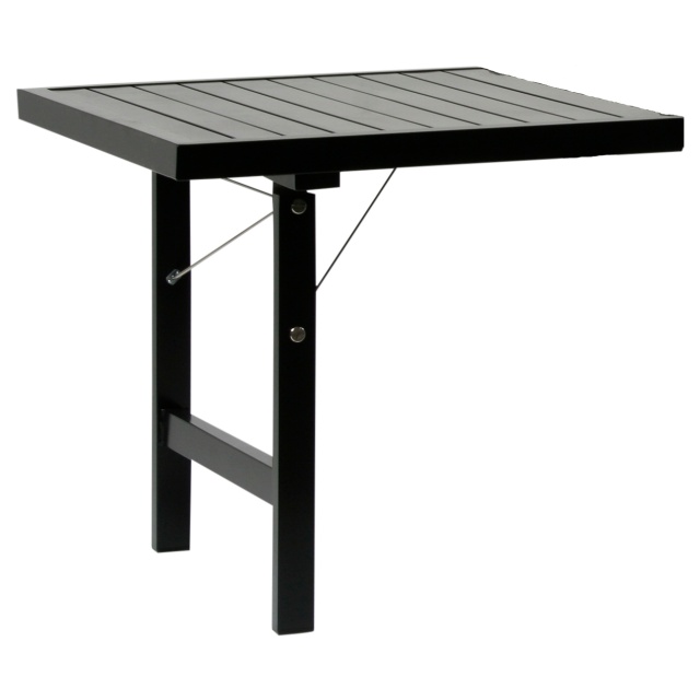 Tillsatsskiva till bord aluminium 85x80/142x80 cm - svart