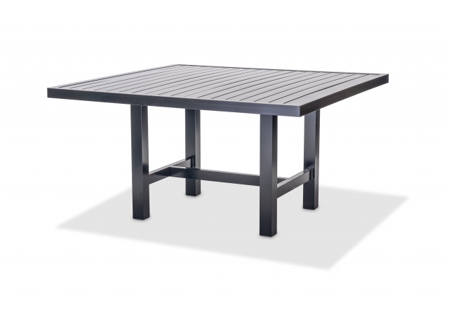 Bord aluminium 124x122 cm - svart