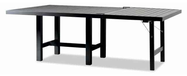 Tillsatsskiva till bord aluminium 124x122 cm - svart