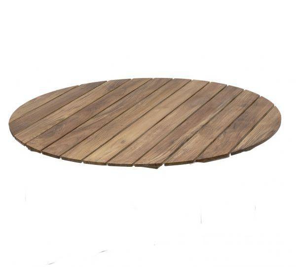 Bordsskiva Ø120 cm - obehandlad teak