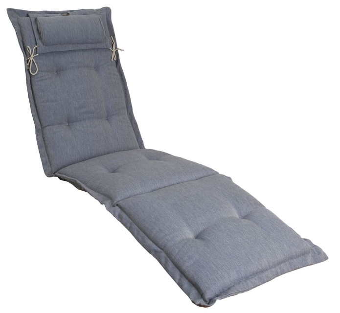 Däckstolsdyna Canyon Soft - denimblå struktur