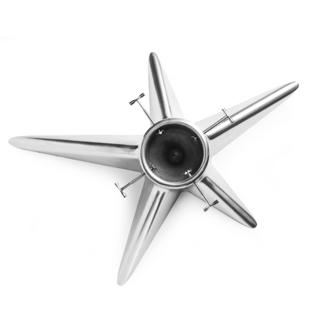 Julgransfot - polerad aluminium