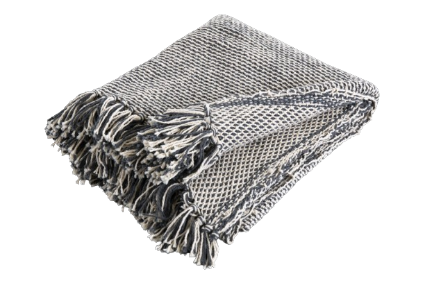 Fortore pläd - creme/grå