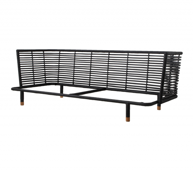 Sense 3-sits soffa exl. dynor - black