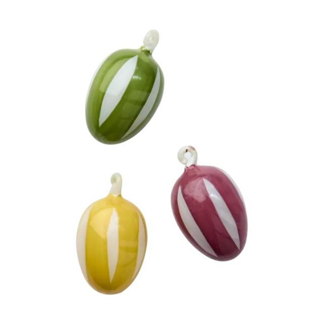 Bunny påskdekoration ägg, 3-pack - multi