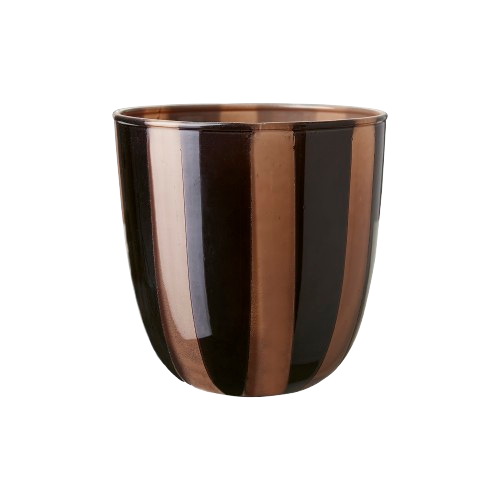 Circus värmeljushållare, S - svart/beige