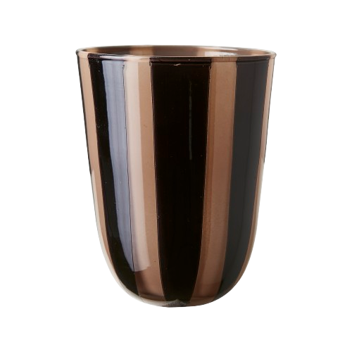 Circus värmeljushållare, M - svart/beige