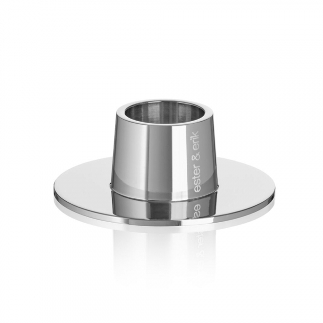 Ljushållare kronljus, 2-pack - shiny silver