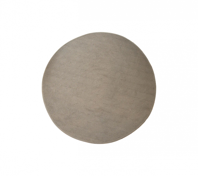 Knit matta Ø 200 cm - dark sand