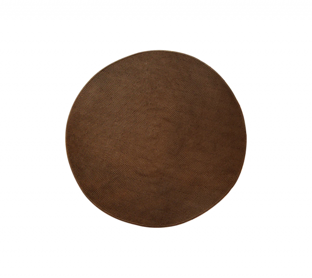 Knit matta Ø 200 cm - umber brown