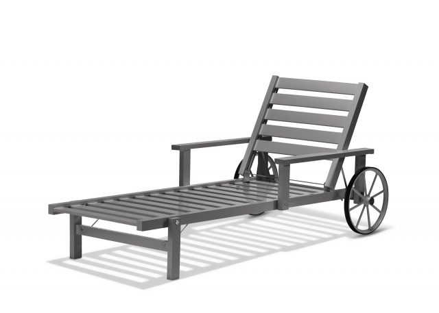 Liggvagn aluminium - grå