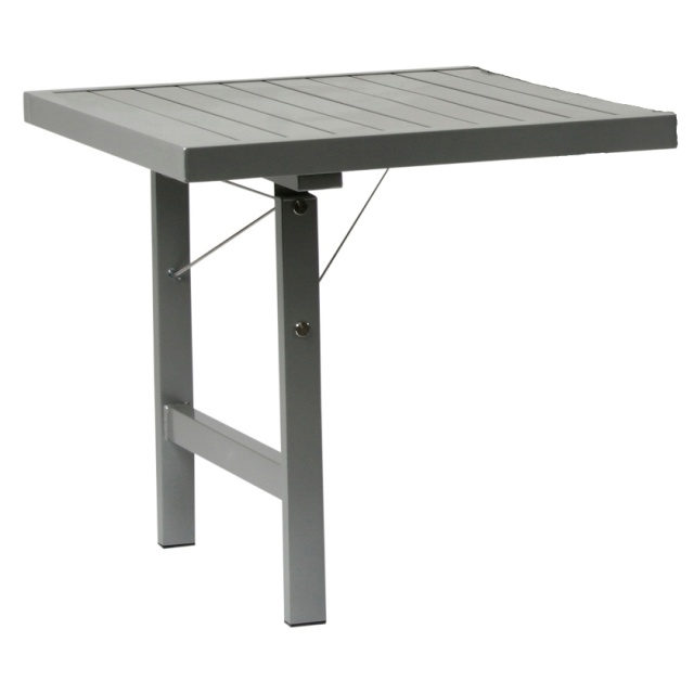 Tillsatsskiva till bord aluminium 85x80/142x80 cm - grå