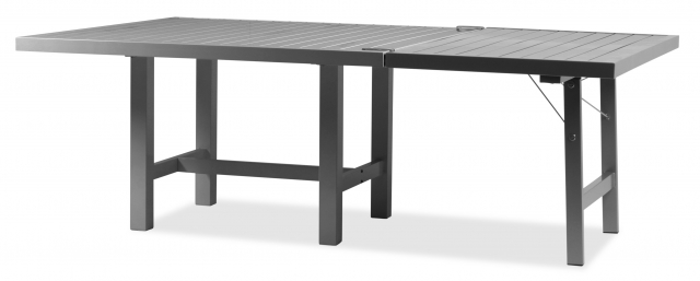 Tillsatsskiva till bord aluminium 124x122 cm - grå