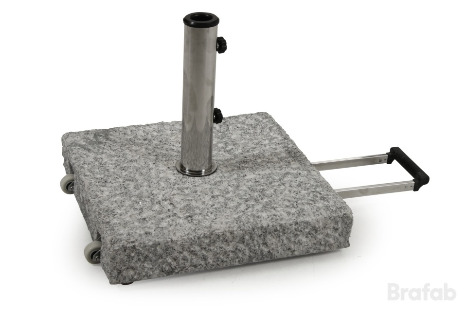 Mito parasollfot 50 kg - grå grov granit