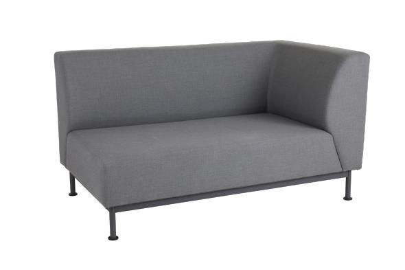 Norrsken 2-sits avslut V byggbar m dyna - antracit/silver