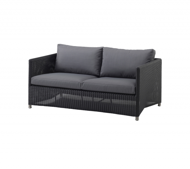 Diamond 2-sits soffa - graphite/grey