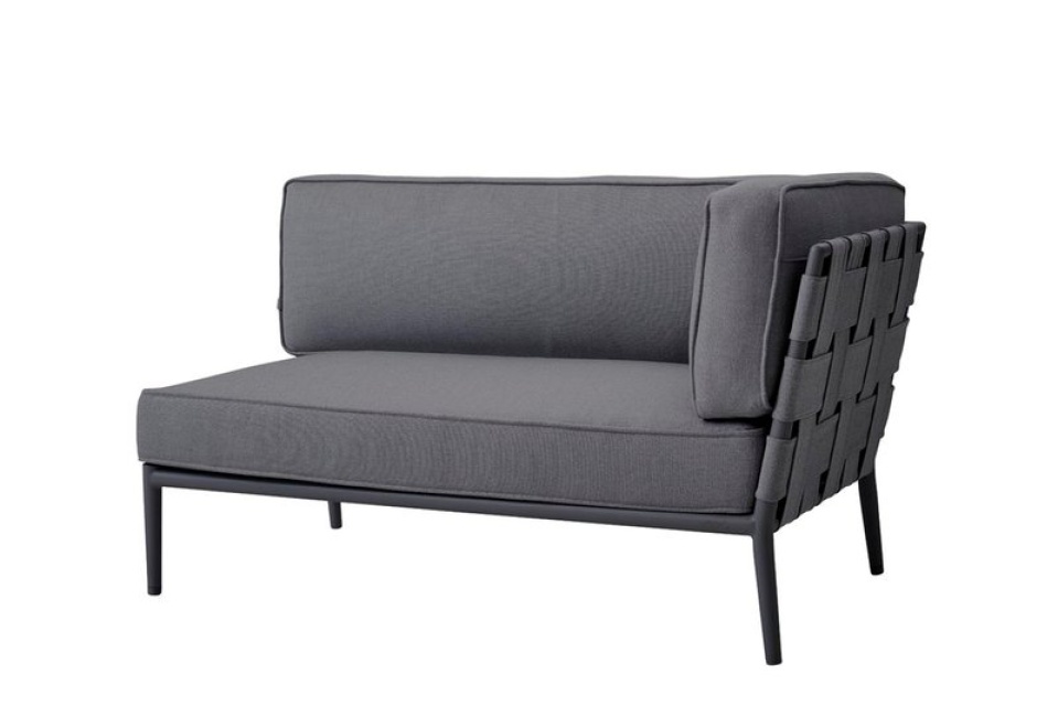 Conic 2-sits soffa vänster modulsoffa - grey
