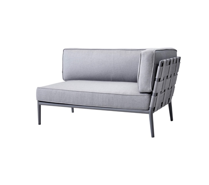 Conic 2-sits soffa vänster modulsoffa - light grey