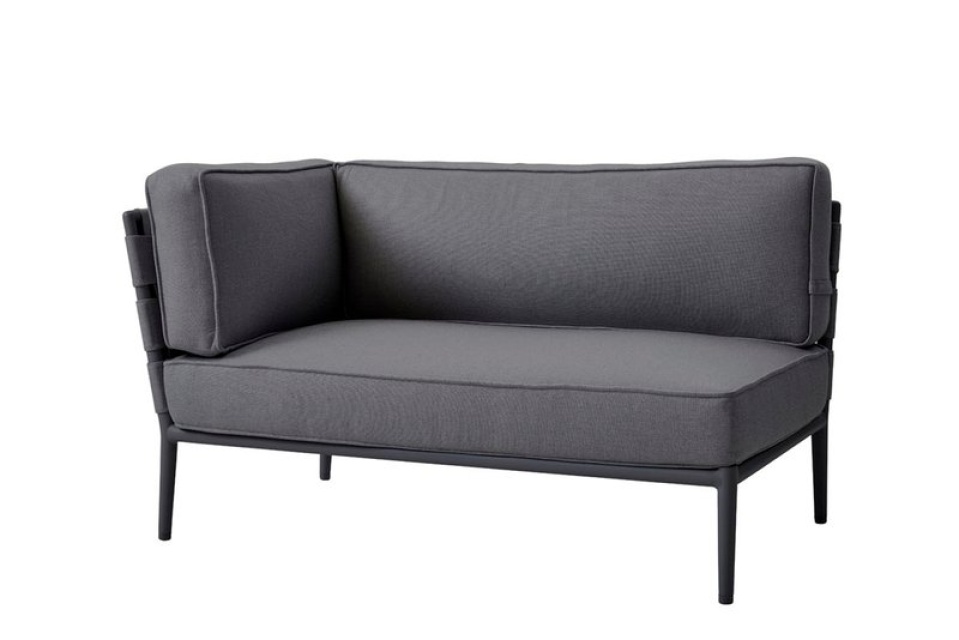 Conic 2-sits soffa höger modulsoffa - grey