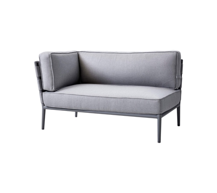 Conic 2-sits soffa höger modulsoffa - light grey
