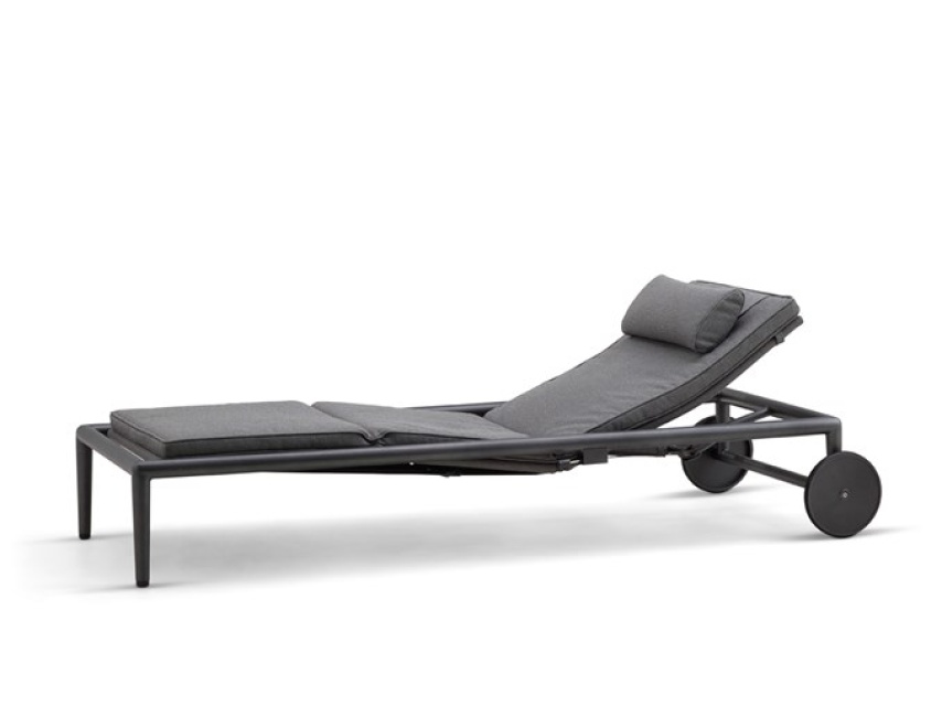 Conic solsäng m/ gasfjäder - grey