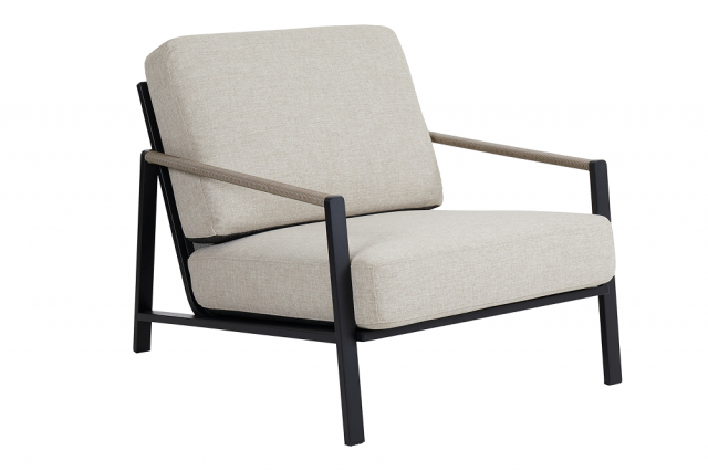 Lyra fåtölj - svart/sand dyna