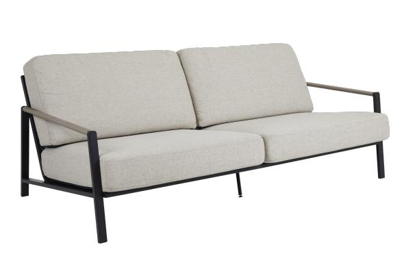 Lyra 2,5-sits soffa - svart/sand dyna